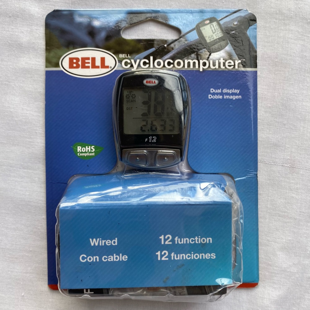 Bell Sports Black Large Screen Cyclocomputer Weather Resistant Bike Computer